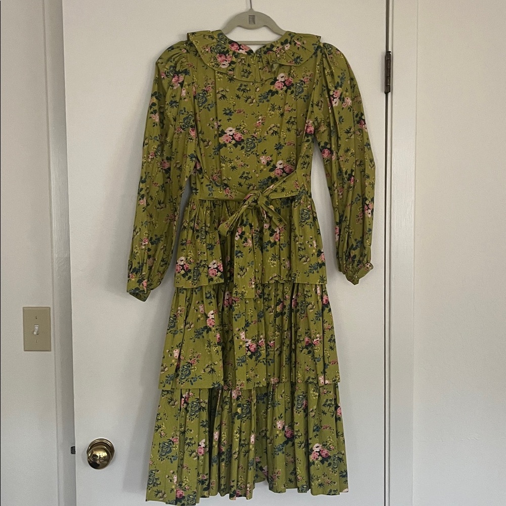 Batsheva + Laura Ashley Floral Green Dress - Picture 3 of 7